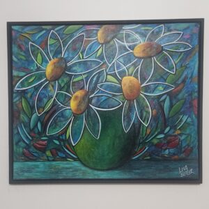 Irish Daisies 21" x 25" Acrylic Painting