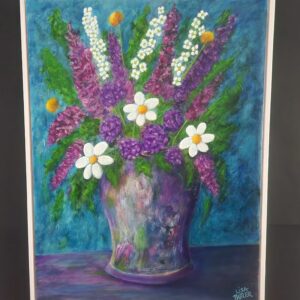 Pretty in Purple 19" x 25" (Framed) Acrylic Painting