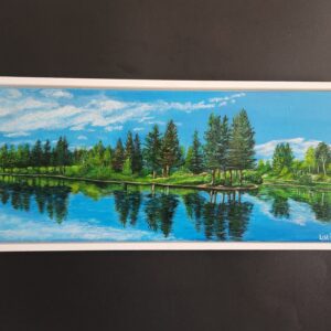 Spring at Centennial Park 9" x 21" Acrylic Painting
