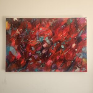 Heart 20" x 30" x 1.5"  Acrylic Painting